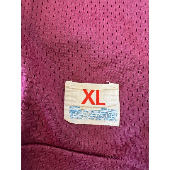 Vintage Champion Mesh Football Jersey Shirt Large Maroon 82 Made USA 80s - Picture 6 of 6